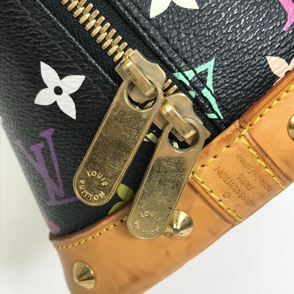 Louis Vuitton Monogram Alma PM Bag Handbag Multicolor Black - Picture 6 of 8